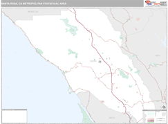 Santa Rosa Metro Area Digital Map Premium Style